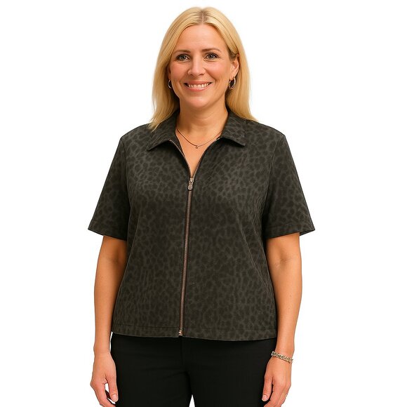 Christopher & Banks Gray Cheetah Dress Jacket - Picture 1 of 6